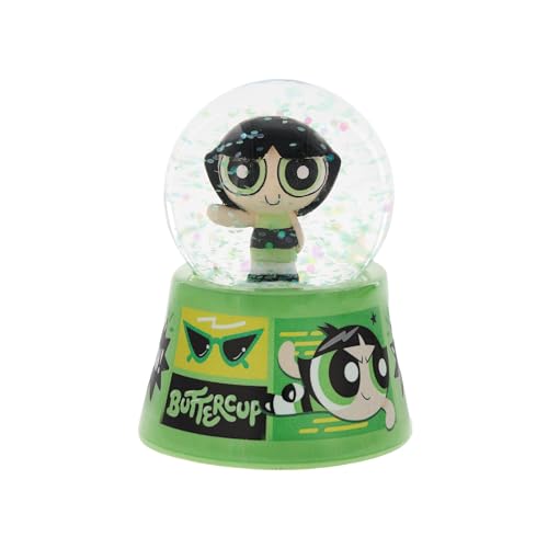 Silver Buffalo The Powerpuff Girls Mini Light Up Snow Globe│Buttercup│3.8 Inches Tall, 45mm (Small)