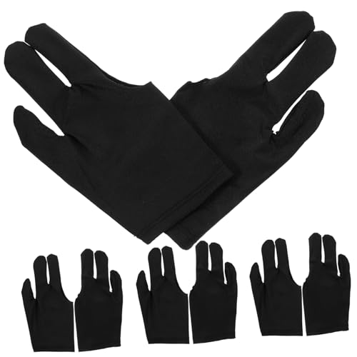Mipcase Elastic Billiard Gloves 3 Finger Pool Cue Gloves Wear-Resistant Comfortable Design