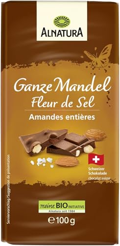 Alnatura Bio Schokolade Ganze Mandel & Fleur De Sel, 100 g
