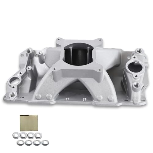 Haytalras 2925 52031 Aluminum Single Plane SBC Super Victor Intake Manifold Compatible with Chevy Small Block 305 350 400 1955-1995 3,000-8,500 RPM