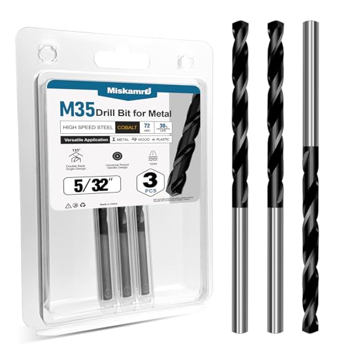 5/32 Inch Cobalt Drill Bit Set HSS M35 Industrial Grade TiAlN Coated