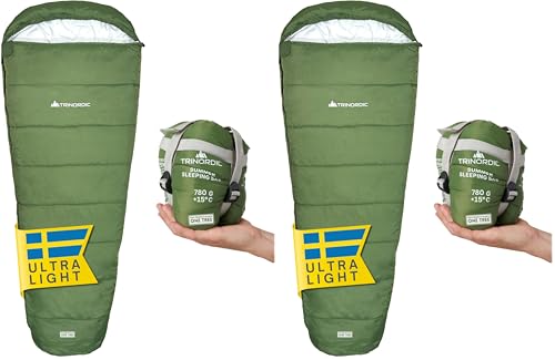 Trinordic 780g Ultraleicht Sommerschlafsack – mit Anti-Klemm-Reißverschluss