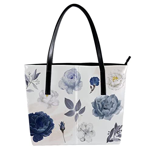 Sac fourre-tout léger enseignant Bleu Rose-01 cabas grand volume