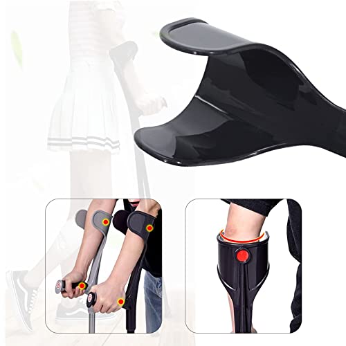 Muletas ergonómicas para antebrazo, muletas de aluminio con mangos de goma, bastón ajustable para personas mayores, discapacitadas y discapacitadas