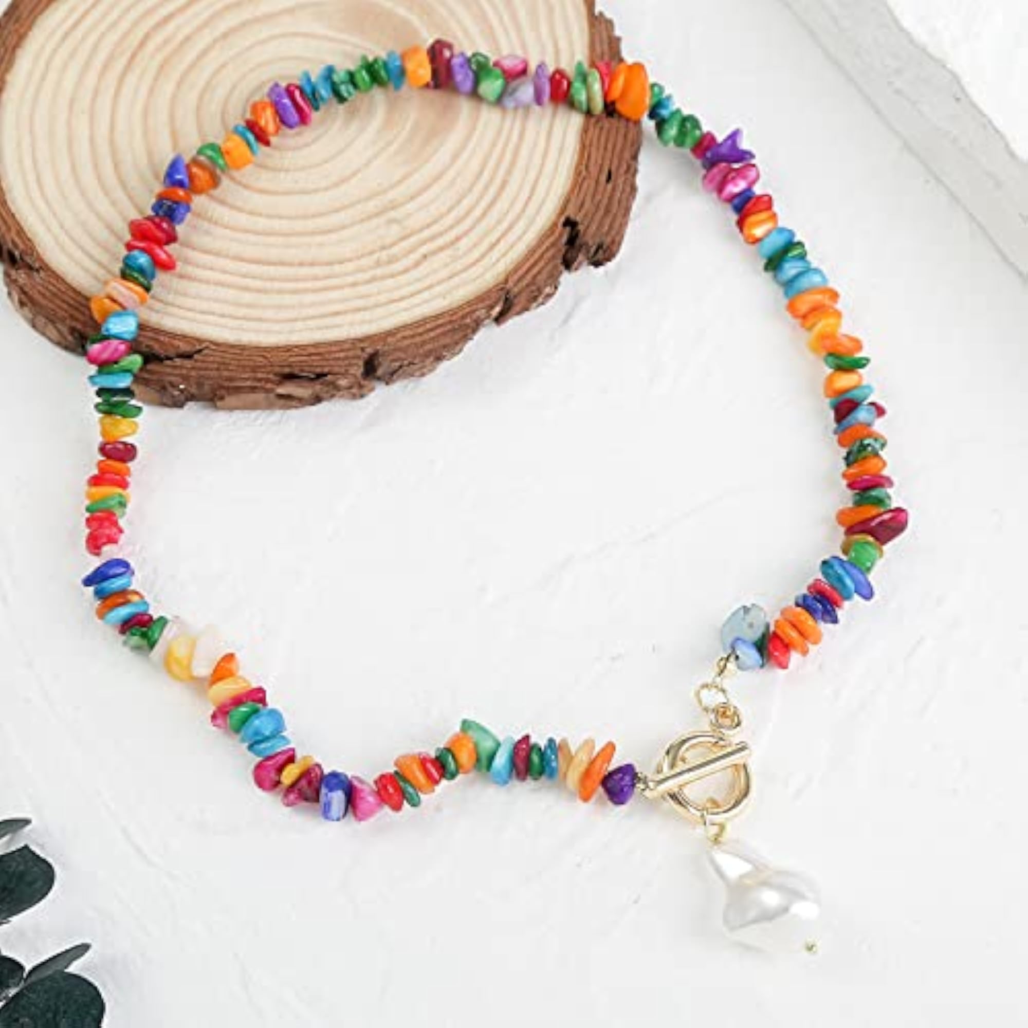 Stylish Multicolor Plated Beads Studded Necklace for Women