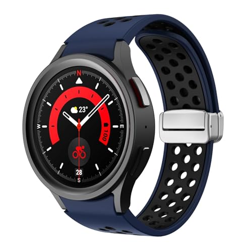 Bracelet Galaxy Watch 4 magnétique anti irritation en silicone souple