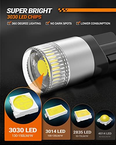 Image of SEALIGHT 194 LED Bulbs 6000K White, License Plate Light 1000% Brightness W5W 168 2825 Car Interior Light Bulb Replacement for Dome Light, Map Light, T10 Courtesy Light, Pack of 4