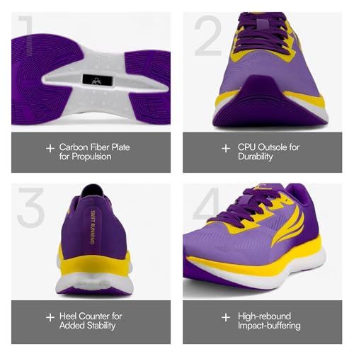 Swift Running EQUUS Women’s Carbon Plate Running Shoes – Lightweight Trainers for Long Distance Runs, Tempo, Marathon & Track Training3