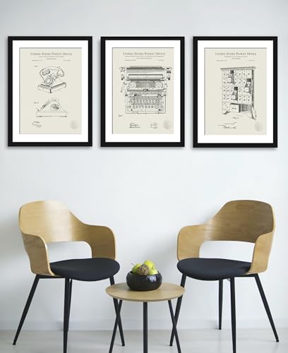 Vintage Office Decor | Set of 3 Office Invention Patent