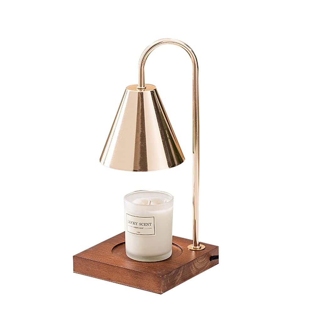 Aromatherapie Schmelzende Kerze Schmelzendes Wachs Lampretro Nostalgische Schmelzende Kerzenlampe Haushalt Kreative Tischlampe Plug-in Dimmen Kerzenhalter(Gold)