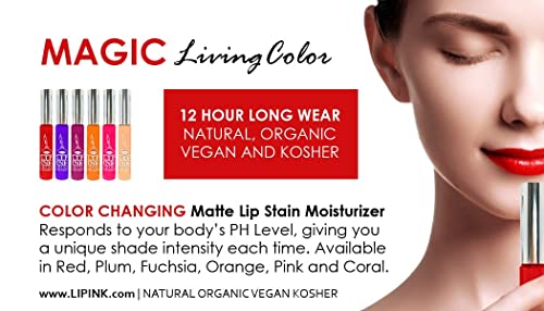 LIP INK® Vegan Magic Living Color Lip Stain Moisturizer (Fuchsia)
