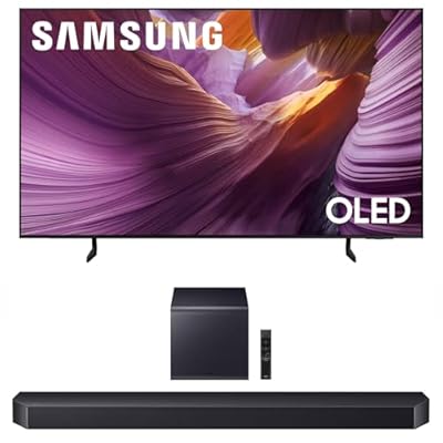 SAMSUNG QN65S85FAFXZA 65 Inch OLED HDR 4K Smart TV with a HW-Q900F Q Series Soundbar 7.1.2 Ch Subwoofer (2025)