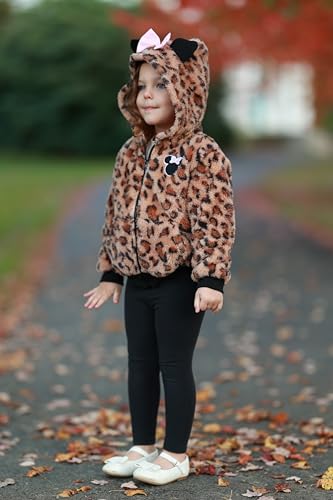 Image of Disney Girl /Boy Fleece Jacket Zipper Sherpa Fuzzy Hoodie Winter Coat 2-13Y