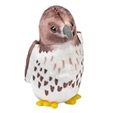 Wild Republic Audubon Birds Red Tailed Hawk Plush with Authentic Bird Sound, Stuffed Animal, Bird Toys for Kids & Birders