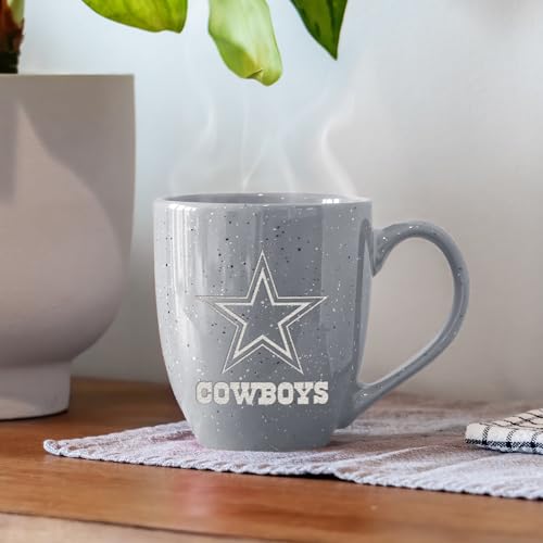 Image of Rico Industries NFL Football 16 oz Team Color Laser Engraved Speckled Ceramic Coffee Mug