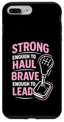 Divertido tráiler de camión Lady Truck Driver Diesel Trucker Carcasa para iPhone 7 Plus/8 Plus