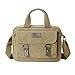 Produktbild Eshow Umhängetasche Messenger Bag Herren Damen für 14 Zoll Laptop klein Leinwand Canvas Vintage Retro mit Handyfach zum Arbeit Freizeit