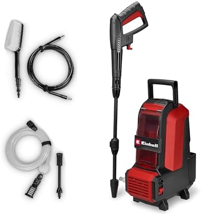 Einhell Akku-Hochdruckreiniger HYPRESSO 36/105 | PXC | 36 V | 105 bar | 270 l/h | 4 m Hochdruckschlauch | 5 m Saugschlauch | 2x Düsen | Waschbürste | Lanze | ohne Akkus