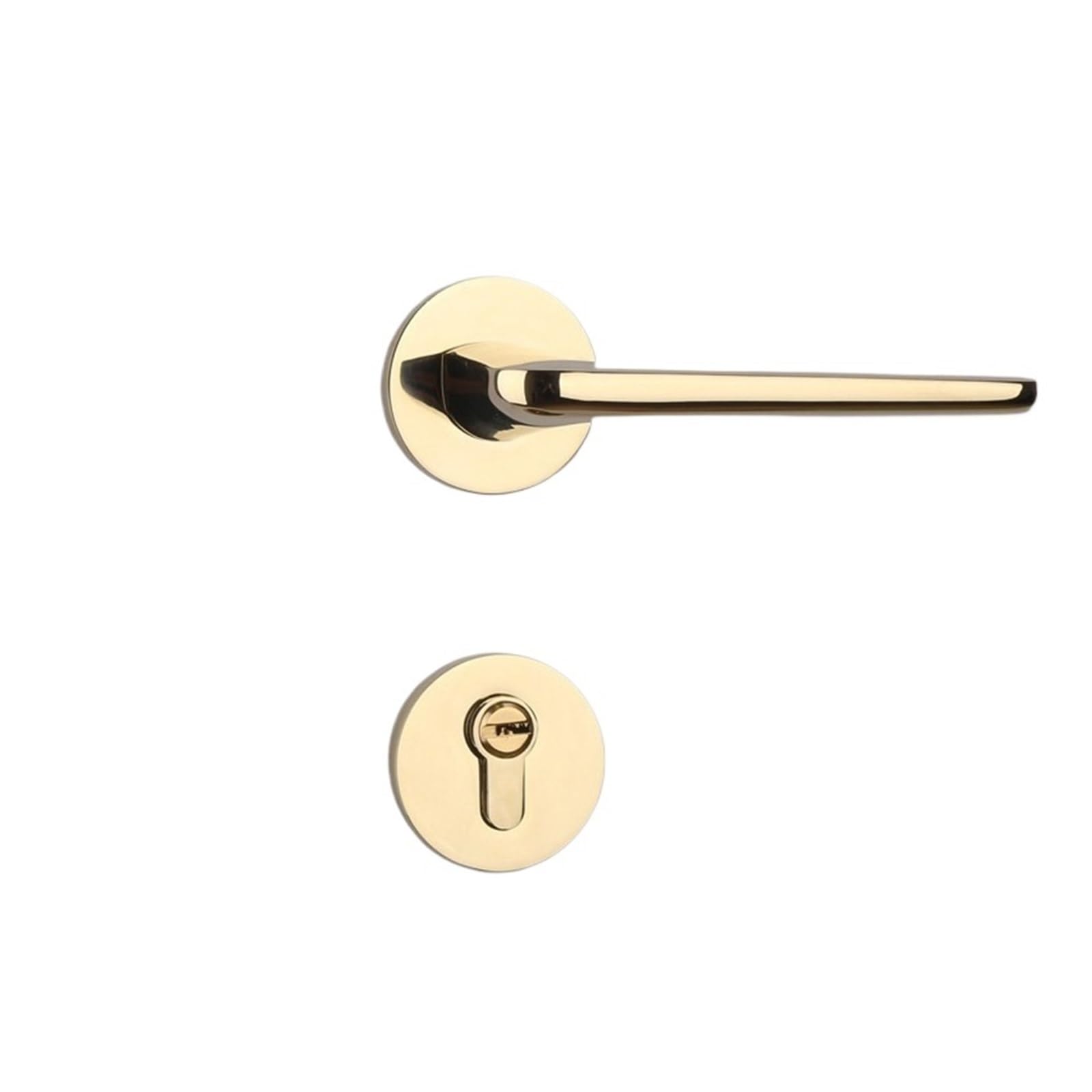 NYRXRYTCA American Yellow Bronze Door Lock Antique European Style Indoor Split Lock Green Ancient Simple Black Bedroom Silent Room Door Lock(Golden)