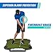 Fiberbuilt Golf 5'x4' Hourglass Pro Studio Mat Kit - Single-Sided Hitting Mat with Premium Fiberbuilt Grass Turf - Launch Monitor Tested - Indoor / Outdoor, Green, (T7R-5X4-Kit)