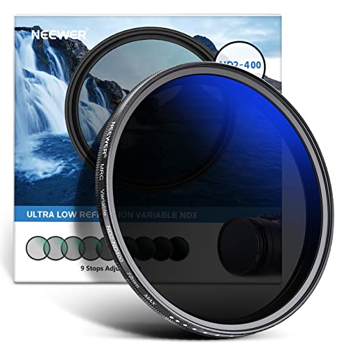 Image of NEEWER 72mm Variable ND Filter ND2-ND400 (1-9 Stops), Neutral Density Filter, Multiple Coatings, Water and Scratch Resistant