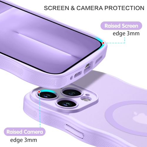 Coque iPhone 13 Pro violette ondulée compatible Magsafe protection antichoc - 5