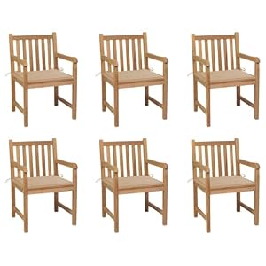 Generisch Generisch Gartenstühle 6 STK. mit Beigen Kissen Massivholz Teak,Möbel,Gartenmöbel,Gartensitzmöbel,Gartenstühle-3073034 Generisch Generisch Gartenstühle 6 STK. mit Beigen Kissen Massivholz Teak,Möbel,Gartenmöbel,Gartensitzmöbel,Gartenstühle-3073034