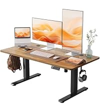 Amazon | YIHAYO 昇降デスク 一枚板 高さ70-115cm 幅120cm 奥行き60cm