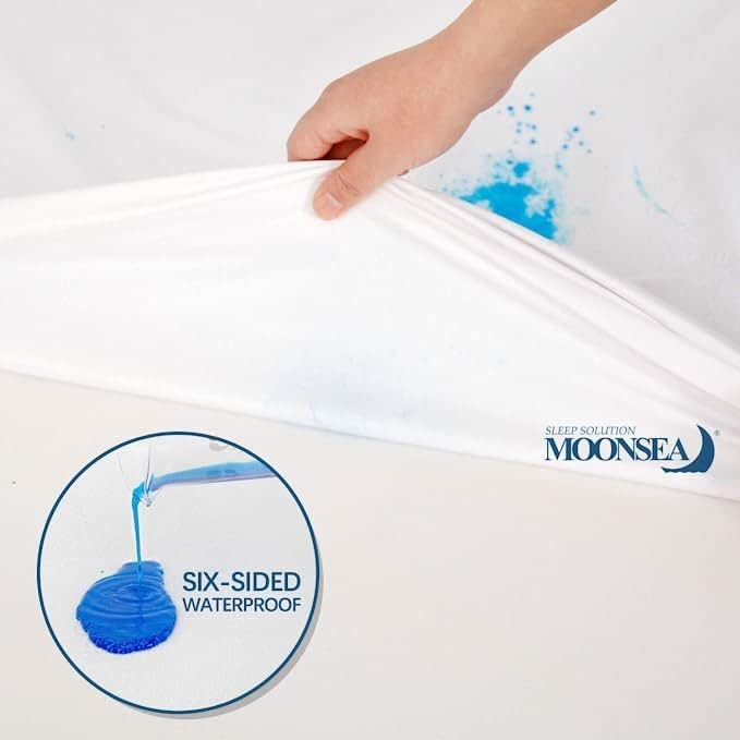 Zippered Mattress Protector 2 Pack with Ultra Soft Terry Surface, 6-Side Waterproof Mattress Encasement, Durable Zipper, Noiseless, for Standard Queen Size Mattress 60'' X 80''(10-14 in.H)