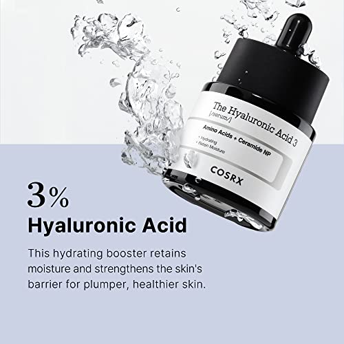 Cosrx Pure Sodium Hyaluronic Acid 3% Serum, Hydration & Moisture Boosting Facial Serum For Fine Lines & Wrinkles, Plump & Repair Dry Skin, 0.67Fl.oz/20Ml, No Artificial Fragrance, Korean Skincare #TOP1