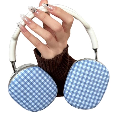 ���킢���p�X�e���u���[�M���K���w�b�h�z���J�o�[ AirPods Max 2/1�Ή� �������n�[�h�v���X�`�b�N�`�F�b�J�[�X�L�� ����&���̎q�p�ϏՌ��� ���h�~ �h�o �C���[�L���b�v�A�N�Z�T���[