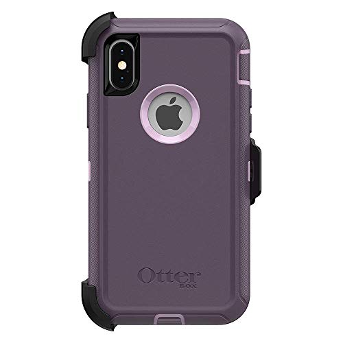 OtterBox DEFENDER SERIES SCREENLESS Case Case for iPhone Xs & iPhone X - Frustration Free Packaging - PURPLE NEBULA (WINSOME ORCHID/NIGHT PURPLE)