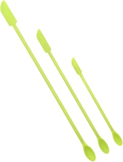 Silicone Scraper Double Ended Spatula for Kitchen and Cosmetic Bottle Cleaning with Spoon Design