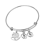 Baipilu Mom Bracelets Twins Jewelry Gift Sometimes When You Pray for a Miracle, God Gives You Two Twin Mom Jewelry Footprint Expandable Bracelet Mother's Day Thanksgiving Christmas Birthday Gift 1PCS