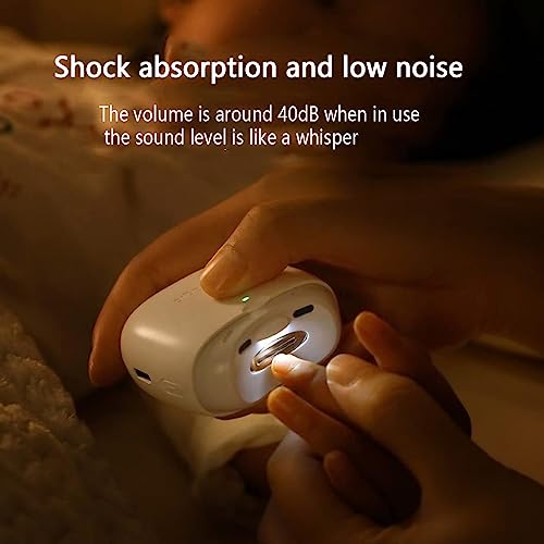 Electric Automatic Nail Clipper With Light & 2 Speeds,Fingernail Cutter And File 2 In 1 Design, Nail Scraps Storage,Usb Rechargeable Safety Fingernail Trimmer For Baby, Kids, Seniors And Adult #TOP2