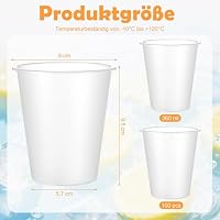 Fovths Plastikbecher 100 Stück,360 ml Mattierte Trinkbecher,Transparente Wiederverwendbare Partybecher,Matte Hartplastikbecher im Großpack,Bruchsichere Cocktailgläser für Geburtstag Getränkeparty – Ansicht 6