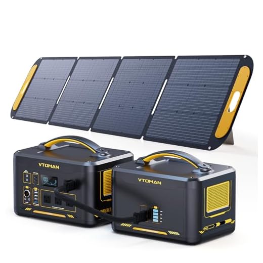 Vtoman 3096Wh Solar Generator with 200W Solar Panel & Extra Battery Included, 1800W (Peak 3600W) LiFePO4 Battery Power Station for Power Outages, RV, Camping, Emergencies