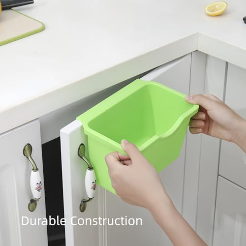 Caneca de Basura Colgante para Cocina Pequeña Verde miniatura 3