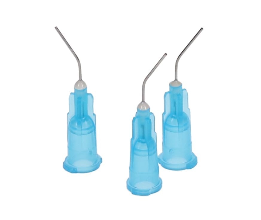 Generic Pack of 300 pcs of Dental Pre-Bent Etch Delivery Tips (Needle tip) Blue 25 Ga