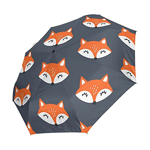 Parapluie pliable automatique renards portable et résistant au vent - 2