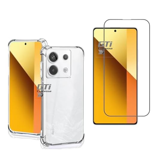 Kit Capa Anti Impacto E Película De Vidro 3D 9D Compatível Com Xiaomi Redmi Note 13 5G