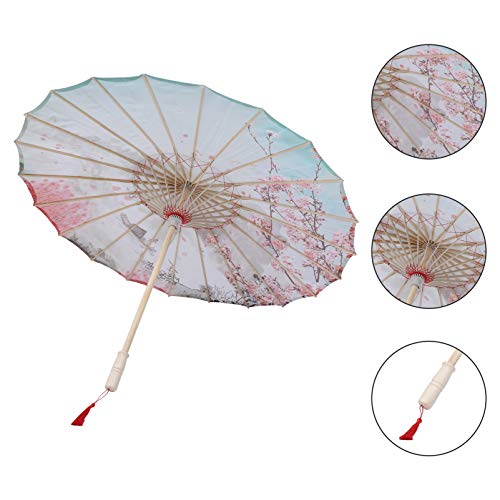 NUOBESTY Papel Clássico Feito à Mão Guarda-Sol Chinês Guarda-Chuva de Pintura Adereços de Dança Guar