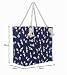Imagen de DonDon Bolsa de playa grande con cremallera 58 x 38 x 18 cm diseño marítimo gaviota azul blanco shopper bolsa de hombro estilo de yate