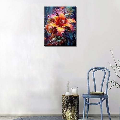 Wildflowers ,Red Lily Paint by Number Garden Flowers DIY Painting On Canvas with Brushes AcrylicTropical Plants Paints Perfect for Paint by Numbers for Adults and Kids Students Beginner(16x20 Inch) 3 41CAu01Ap6L. AC