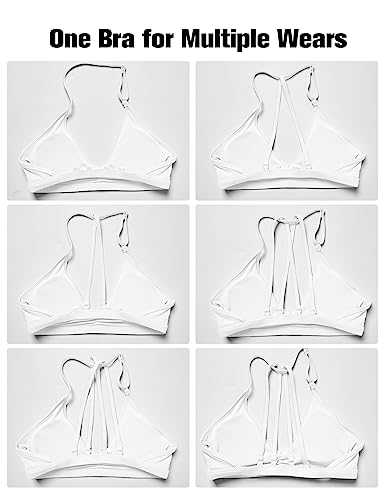 Image of YEOREO CoreFlex Workout Sports Bras for Women Padded Strappy Open Back Gym Bra Light Impact Criss Cross Yoga Crop Top
