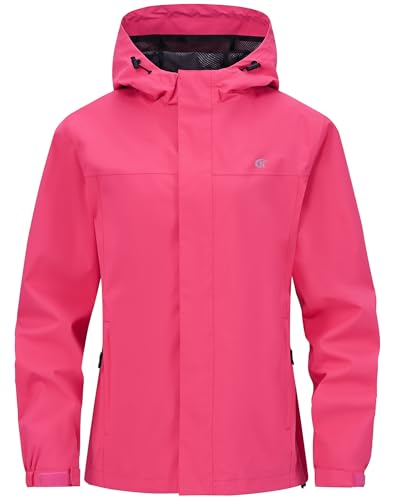 Huayuzh Softshelljacke für Damen Wasserdicht Atmungsaktiv Übergangsjacke Windjacke Regenjacke Wanderjacke Laufen Wandern