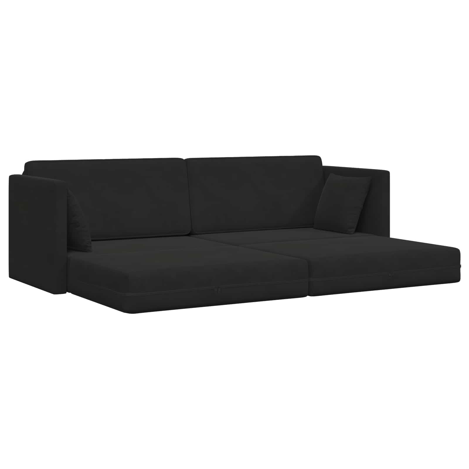 Fengshui Podłoga sofa czarna 213 x 70 x 77 cm aksamit
