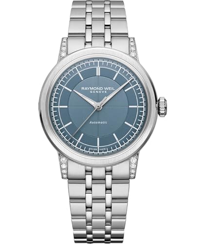 Questo orologio di alta qualità ha un cinturino in acciaio inossidabile argentato (lunghezza 19 cm e larghezza 17 mm) con una fibbia deployante