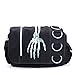 Moleobea Skeleton Goth Punk Crossbody Bag Skull Grunge Gothic Metal Streetwear Purses Handbages Fashion Y2K Harajuku Emo Tote (Black)