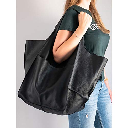 QKFON Vrouwen grote handtas PU lederen tas werk Tote schoudertas portemonnee zachte crossbody oversized tas cadeau voor… - Image 3
